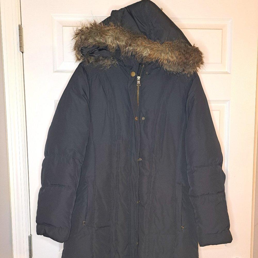 Banana Republic Hooded Long Puffer Jacket Coat Size Large